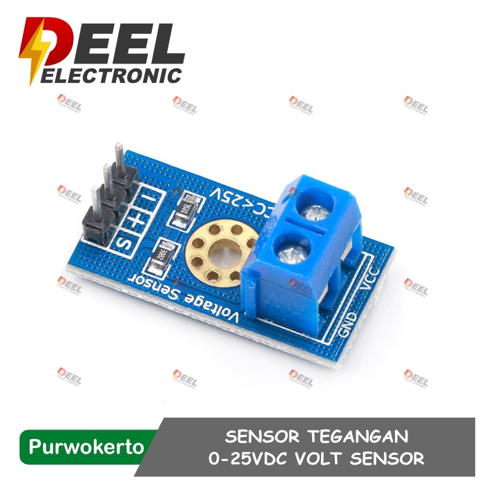 Jual SENSOR TEGANGAN 0-25VDC VOLTAGE SENSOR MODULE VOLT SENSOR FOR ...