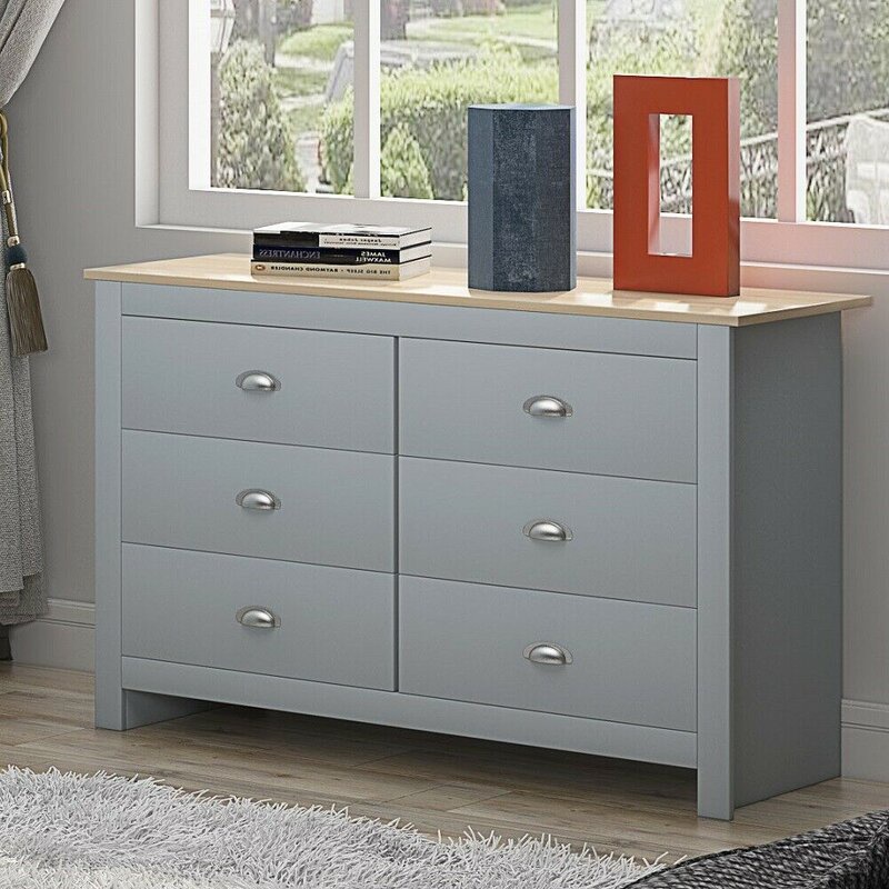 Jual Meja Ruang Tamu/Arras 6 Drawer 120 cm W Chest Of Drawers, Tinggi ...