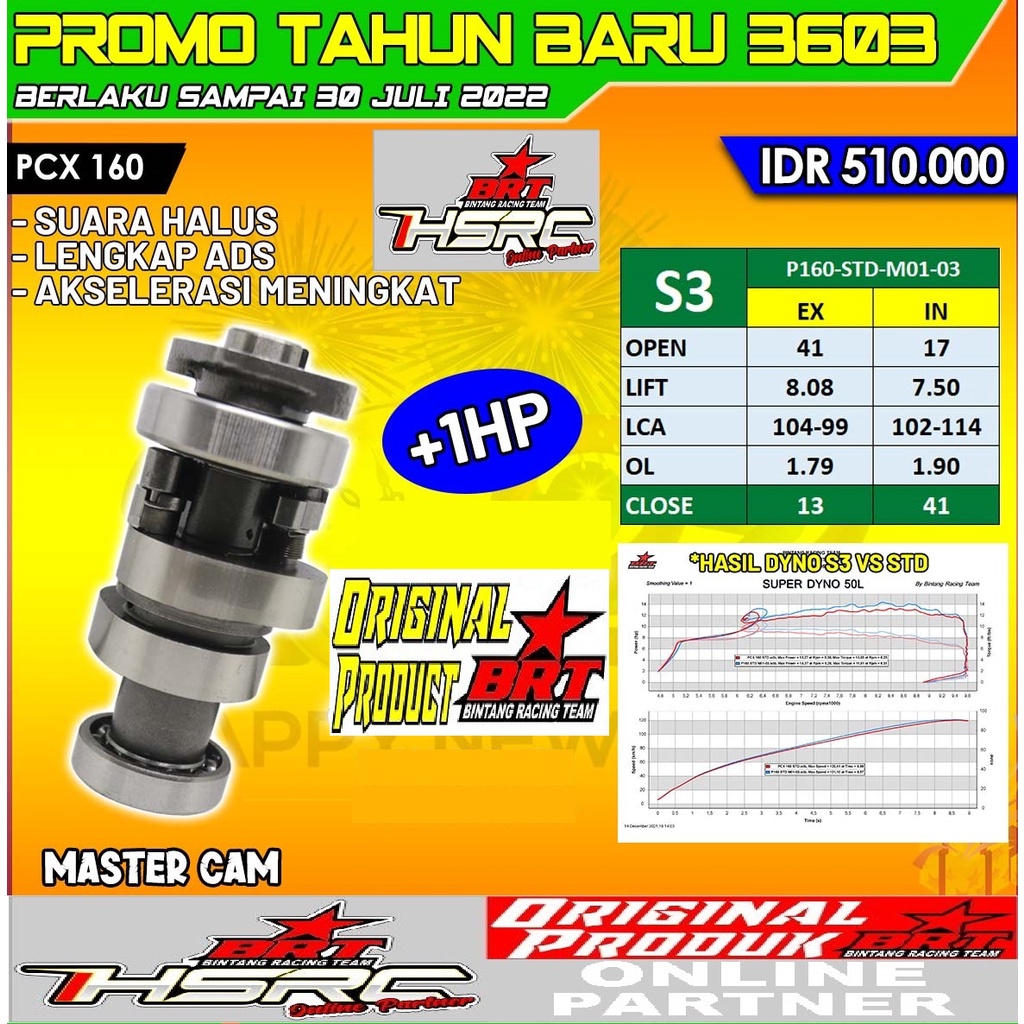 Jual Noken As Kem Racing Brt Honda Pcx Mastercam Pcx Camshaft