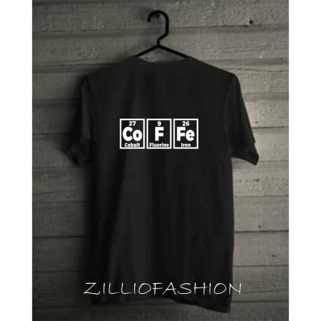 Jual BAJU KAOS KOPI COFFE SENYAWA KIMIA DISTRO UNISEX | Shopee Indonesia