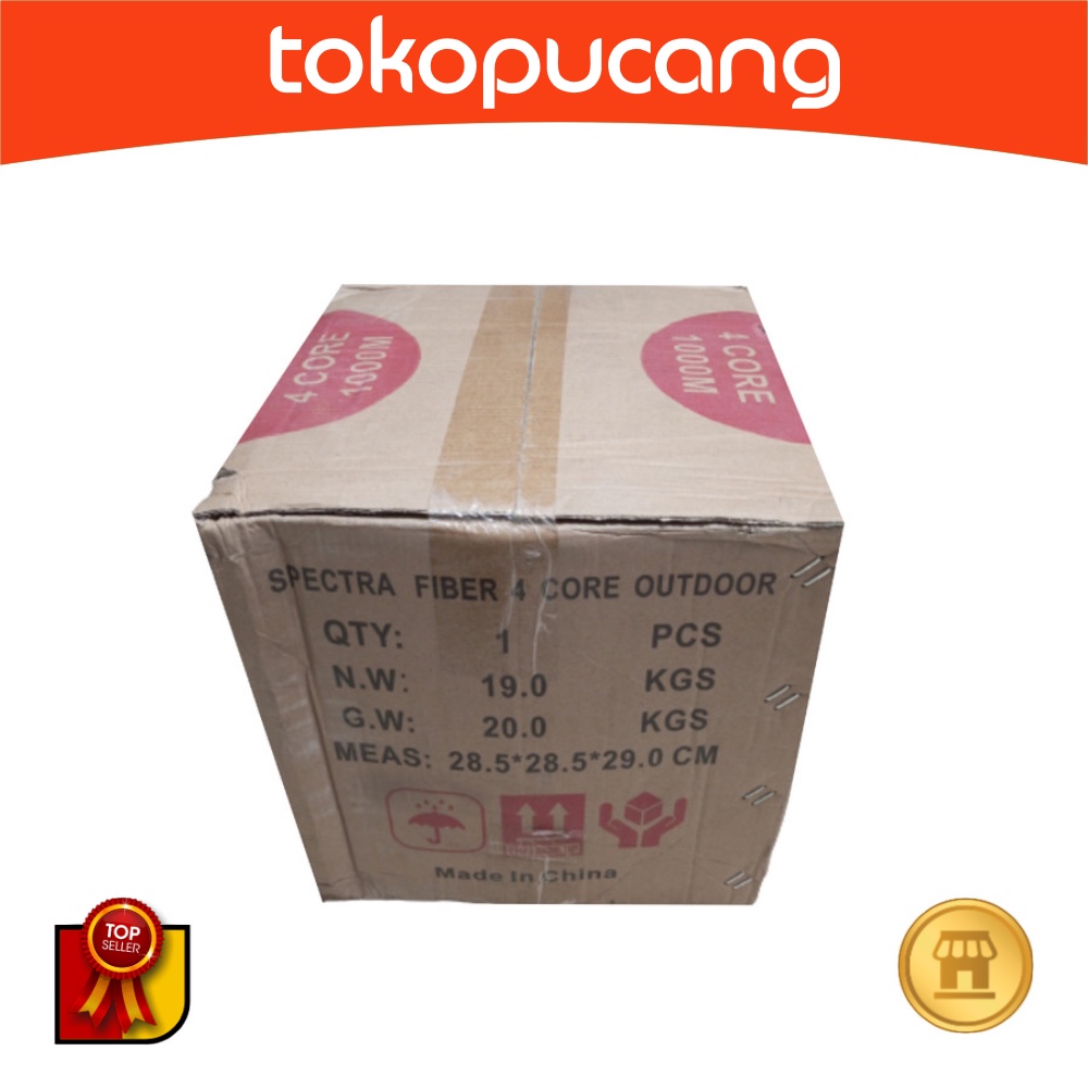 Jual Dropcore FO 4 core 3 Seling 1KM SPECTRA Fiber Optic 1000m drop ...
