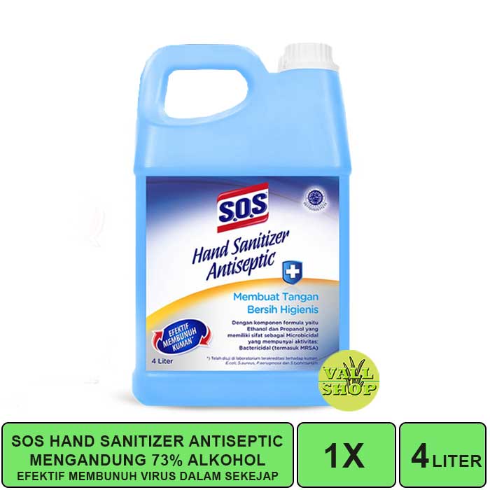 Jual Vshop Sos Hand Sanitizer Antiseptic 4 Liter Shopee Indonesia