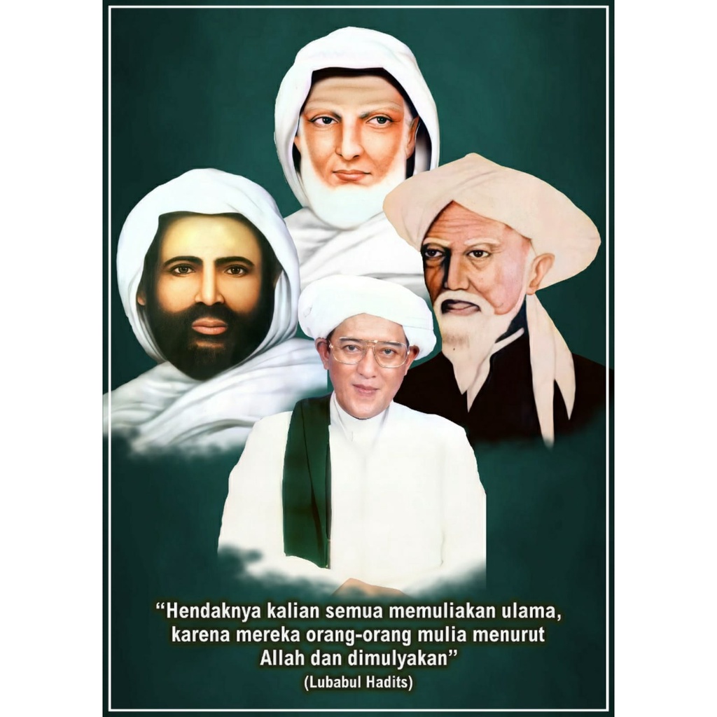 Jual POSTER ABAH GURU SEKUMPUL, LUKISAN SYECH SAMMAN SYECH ARSYAD ...