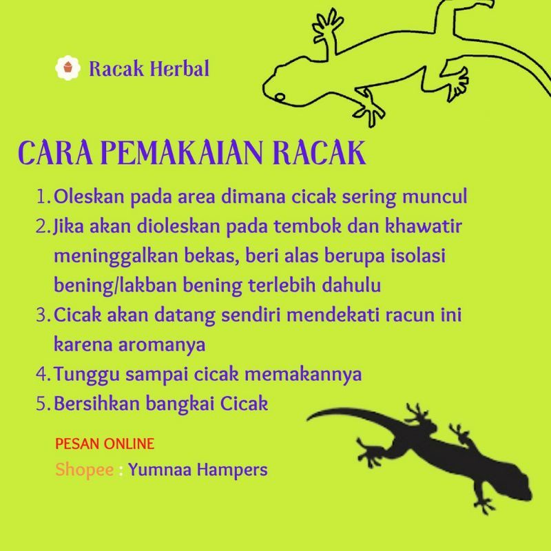 Jual Racak Herbal (Racun cicak) 100% Terampuh | Shopee Indonesia