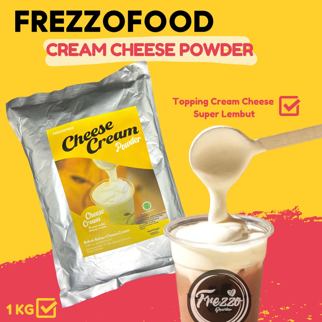 Jual Bubuk Premium Topping CHEESE CREAM Powder 1000gram - Topping ...