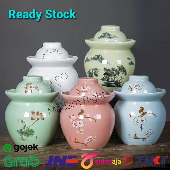 Jual Kimchi Ceramic Kimchi Jar 1.5 Liter Toples Asinan Anggur Wine