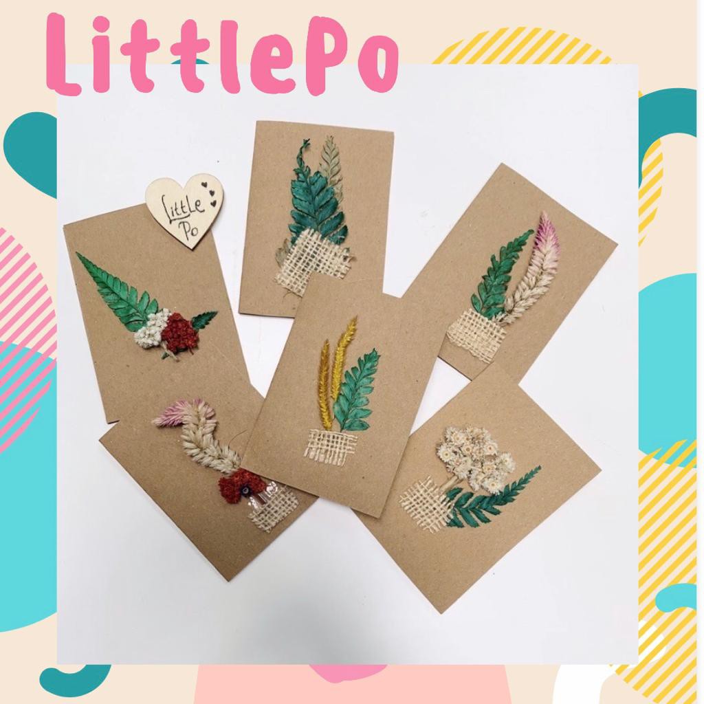 Jual Simple Flower Card Kartu Ucapan Bunga Kering Rustic Dried Flower