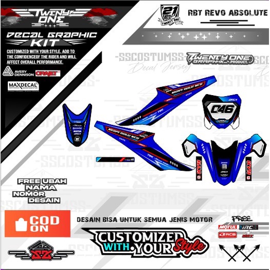 Jual rbt revo absnco 0722⭐JUPITER VEGA NEW motor trail REVO full body ...