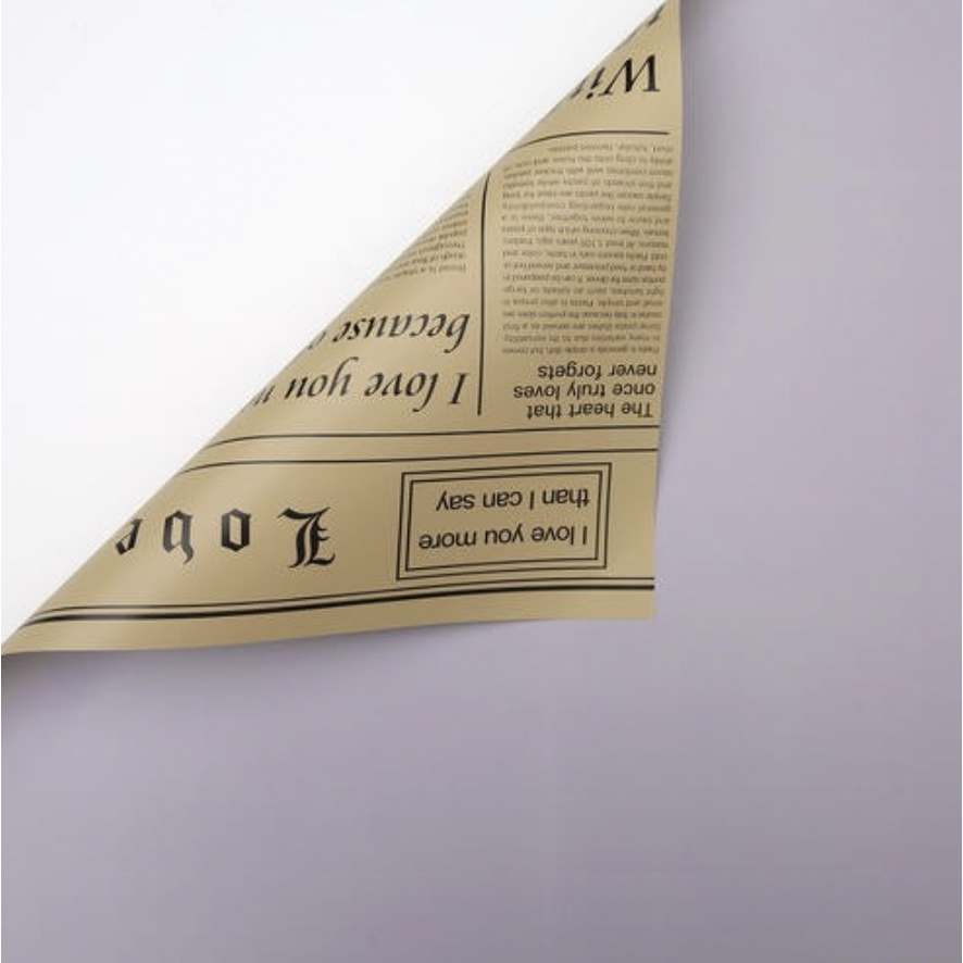 Jual [5 LEMBAR] BICOLOR BUFF NEWSPAPER CELLOPHANE (LEMBARAN; 58 x 58 cm ...