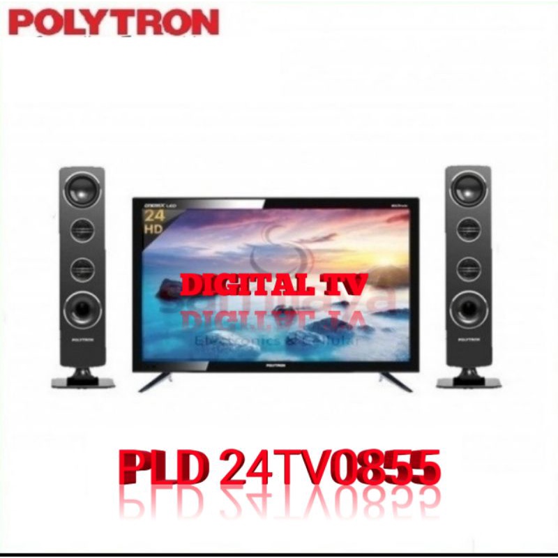 Jual POLYTRON LED TV DIGITAL PLD 24TV1855 Speaker Tower Shopee Indonesia