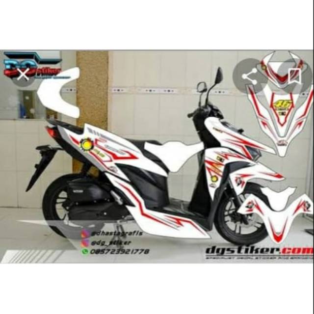 Jual Decal Vario New Putih Garis Dg Stiker Shopee Indonesia