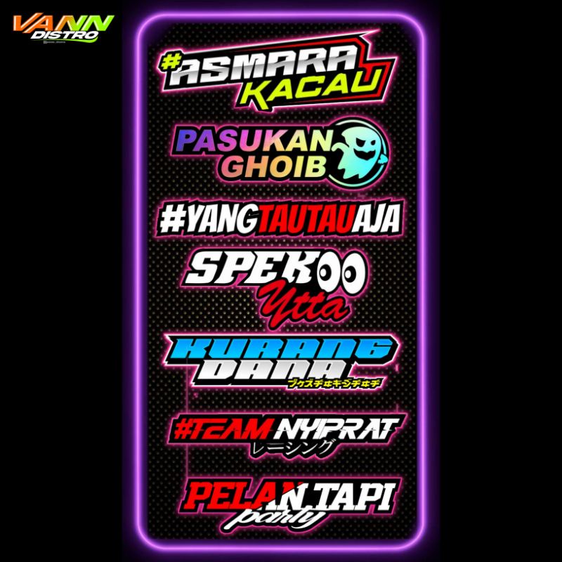 Jual Stiker kata kata racing | Shopee Indonesia