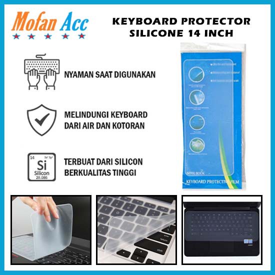 Jual Pelindung Keyboard Silicone 14Inch Protector Keyboard Cover Laptop ...