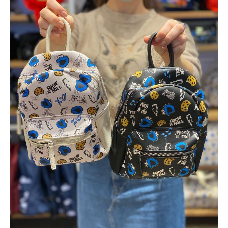 MINISO X SESAME STREET Black White Mini Backpack