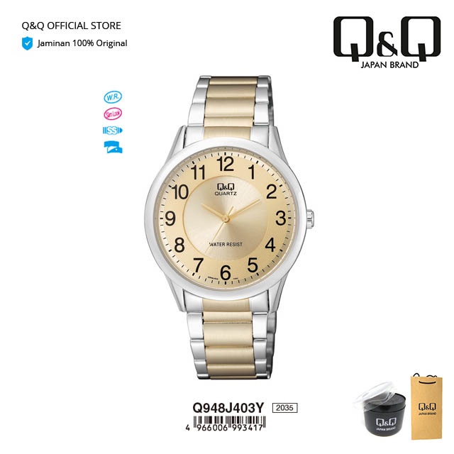 Q&q quartz water resistant 3 bar stainless hot sale steel back