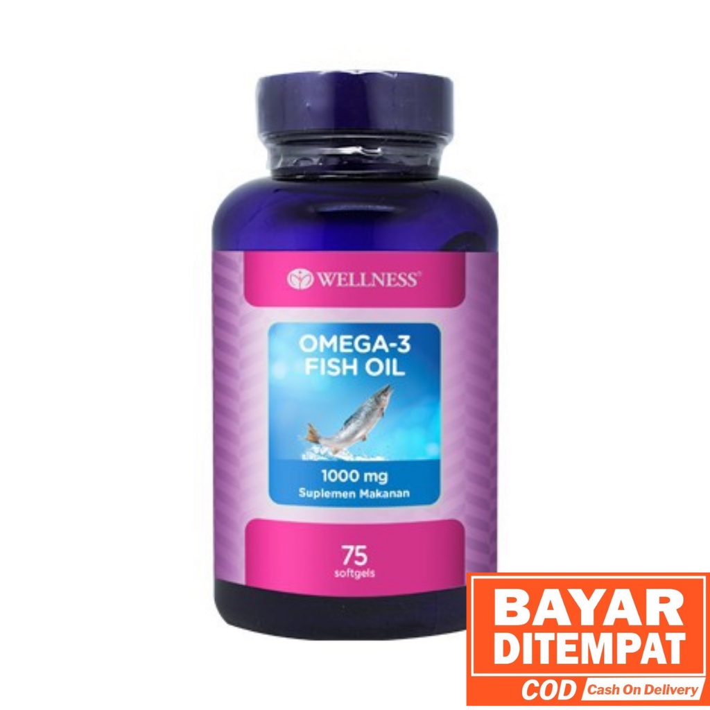 Jual WELLNESS NATURAL OMEGA 3 75's OMEGA 3, MINYAK IKAN, FISH OIL, SUPLEMEN JANTUNG