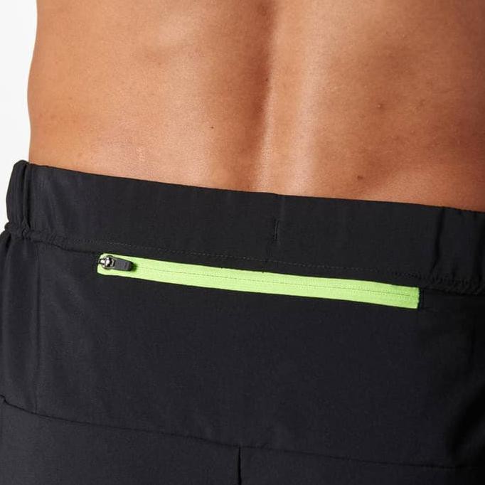 Jual Kalenji Run Dry+ Men's Running Shorts Black Hitam, M Ori 100