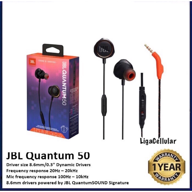 Headset Jbl Quantum 50 Gaming in Ear Earphone Original ims