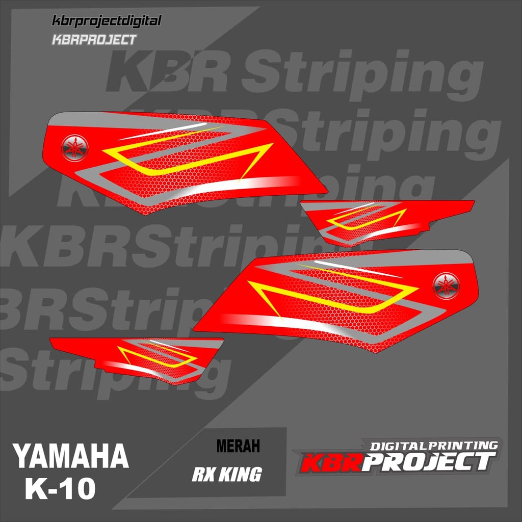 Jual RX KING striping motor YAMAHA sticker variasi Racing K-10 (cod ...