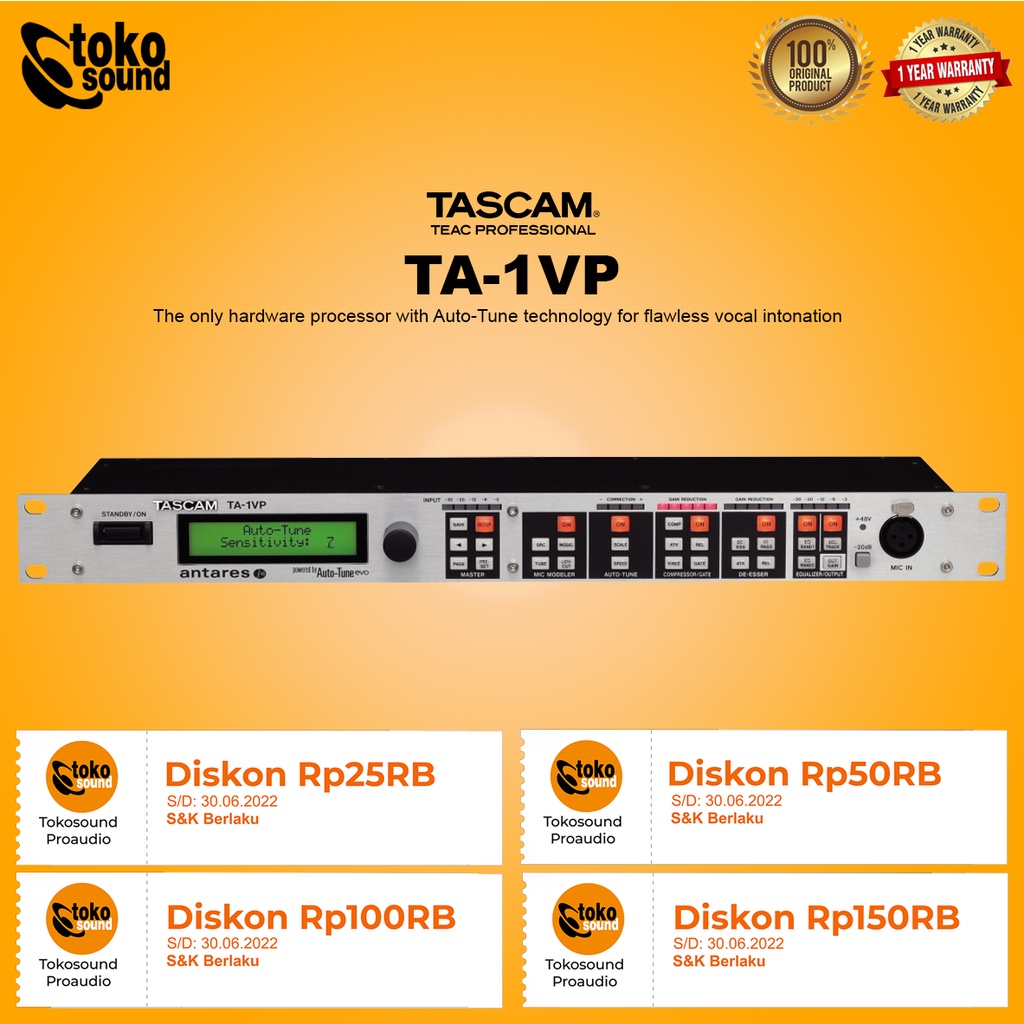 Jual Tascam TA1VP (VOCAL PROCESSOR) Shopee Indonesia
