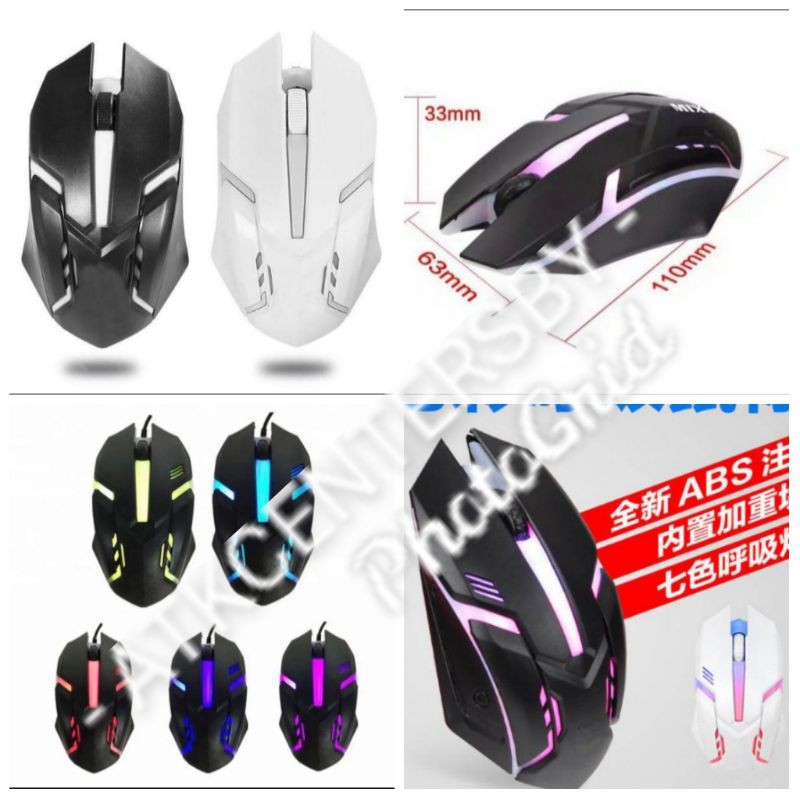 Jual mouse gaming RGB wired garansi resmi | Shopee Indonesia