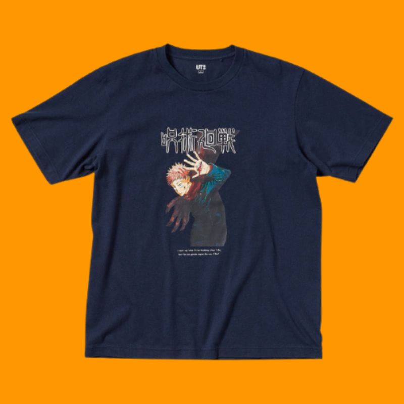 Jual kaos anime UNIQLO JUJUTSU GOJO CURSED YUJI MEGUMI BAJU MANGA