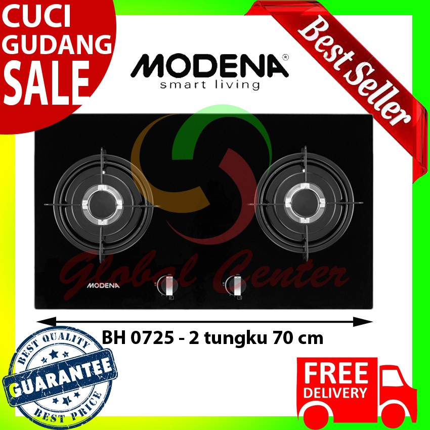 Jual Kompor Tanam Modena Built In Hob Gas 70 Cm 2 Tungku Bh 0725