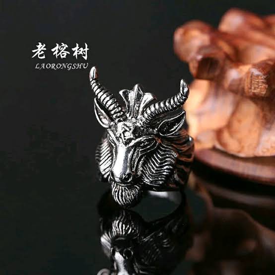 Jual Cincin Kepala Kijang Rusa Banteng Animal Head Ring For Men 