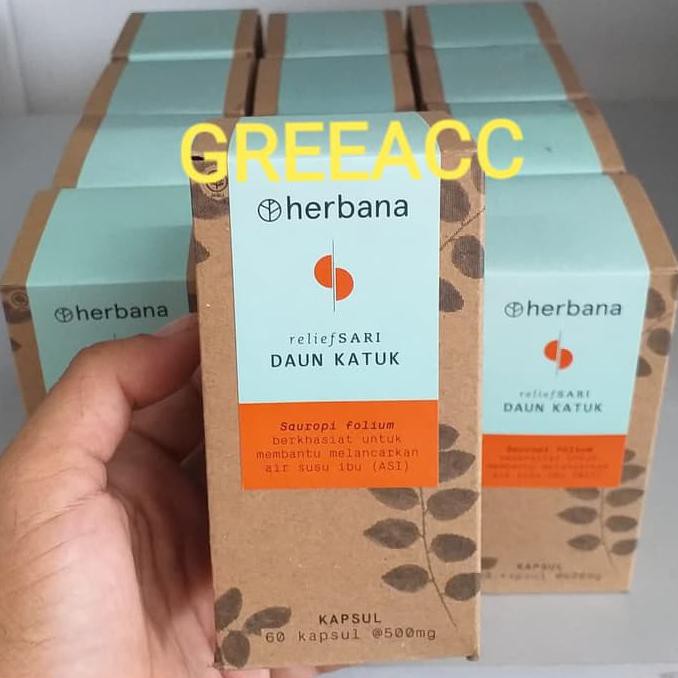 Jual HERBANA Relief Sari Daun Katuk 60 Kapsul Asi Booster Suplemen