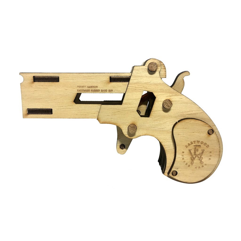 Jual Eastwood D10 "Derringer" Pocket Rubber Band Gun Pistol Mainan Kayu Karet Puzzle 3D
