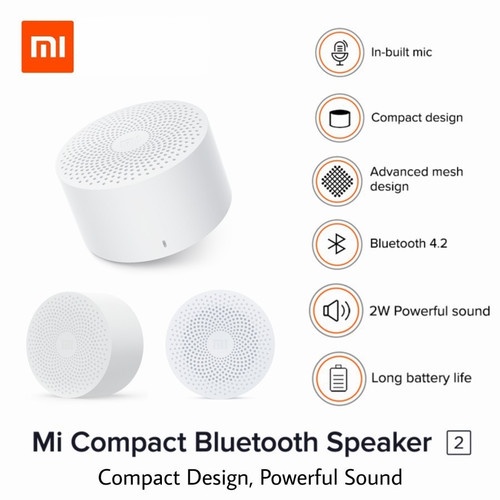 Jual Xiaomi Compact Bluetooth Speaker 2 Stereo Bass With Mic - MI ...