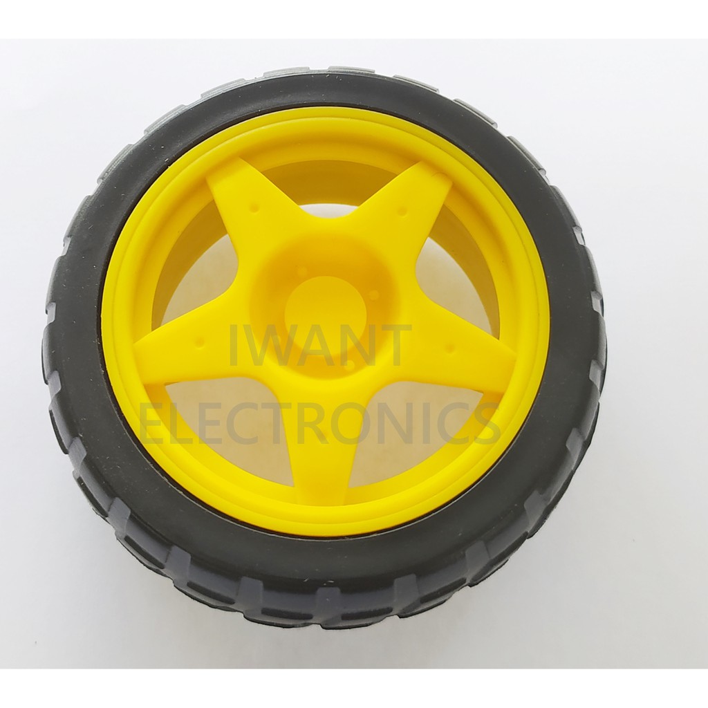 Jual RODA WHEEL RUBBER FOR SMART ROBOT CAR 2WD 4WD RODA SMART CAR ...