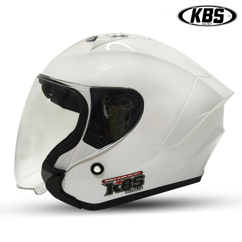 Jual Helm Half Face KBS HAKAI KYRZ WHITE GLOSY / HELM PREMIUM UNTUK