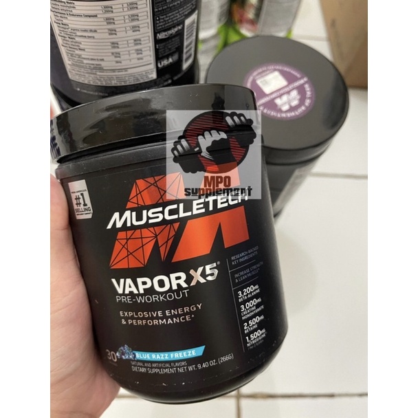 Jual MuscleTech Vapor X5 Next Gen Preworkout 30 servings Nano Vapor X5