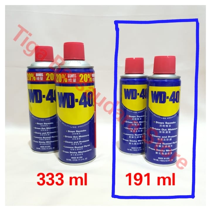 Jual WD40 / WD 40 191ml Pelumas Anti Karat / Lubricant Multifungsi ...