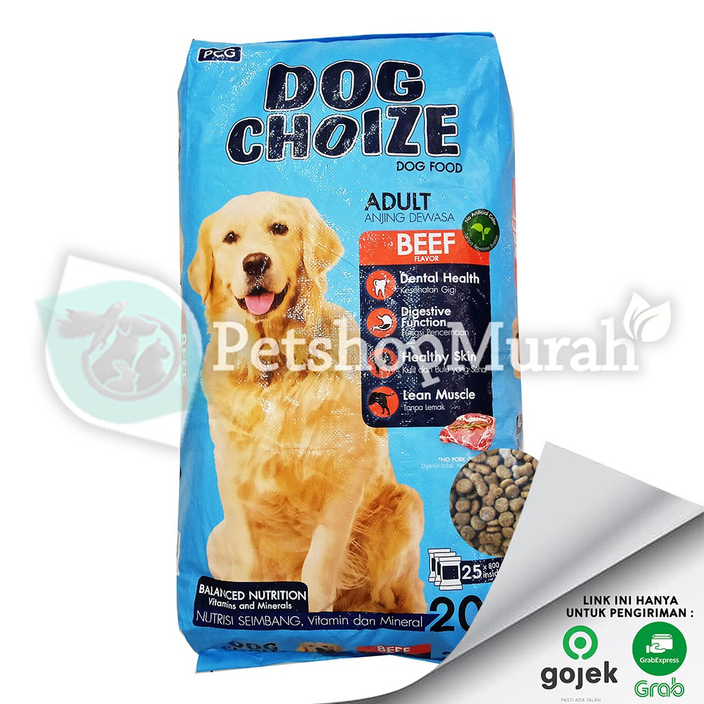 Jual GOSEND Makanan Anjing Dog Choize 20 Kg Adult Choice 20kg | Shopee ...