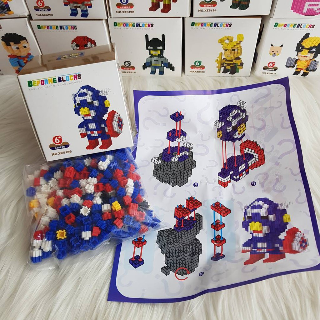 Jual Nano Block / Deformed Block Captain Amerika | Shopee Indonesia