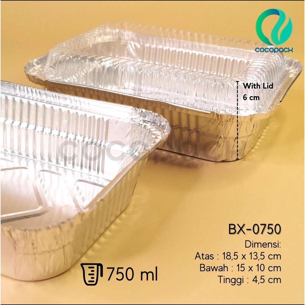 Jual Pcs Aluminium Foil Tray Cup Bx P Tutup Mika Shopee Indonesia