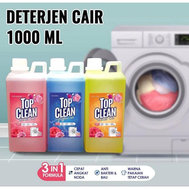Jual Detergen Cair Top Clean 1000 ML | Shopee Indonesia
