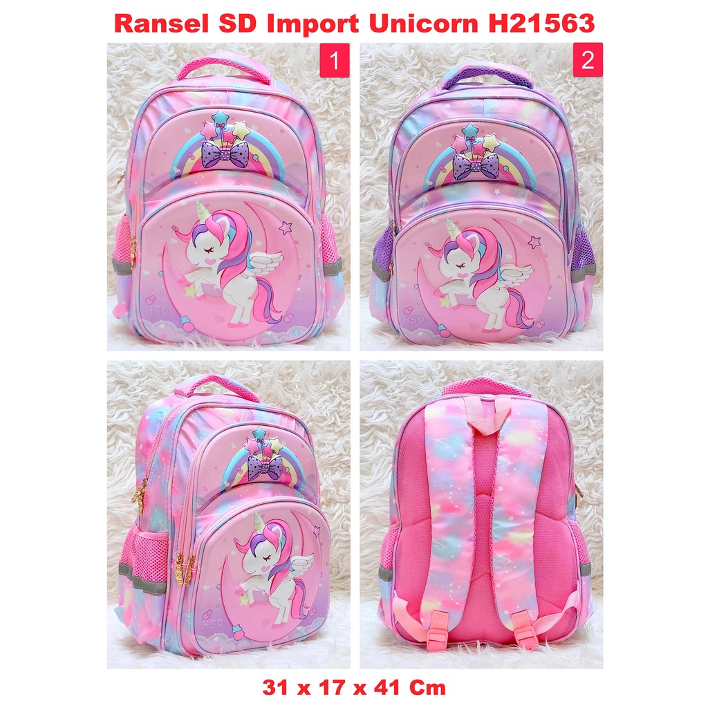 Jual Ransel SD Import Karakter Anak Unicorn H21563 Glossy backpack for ...