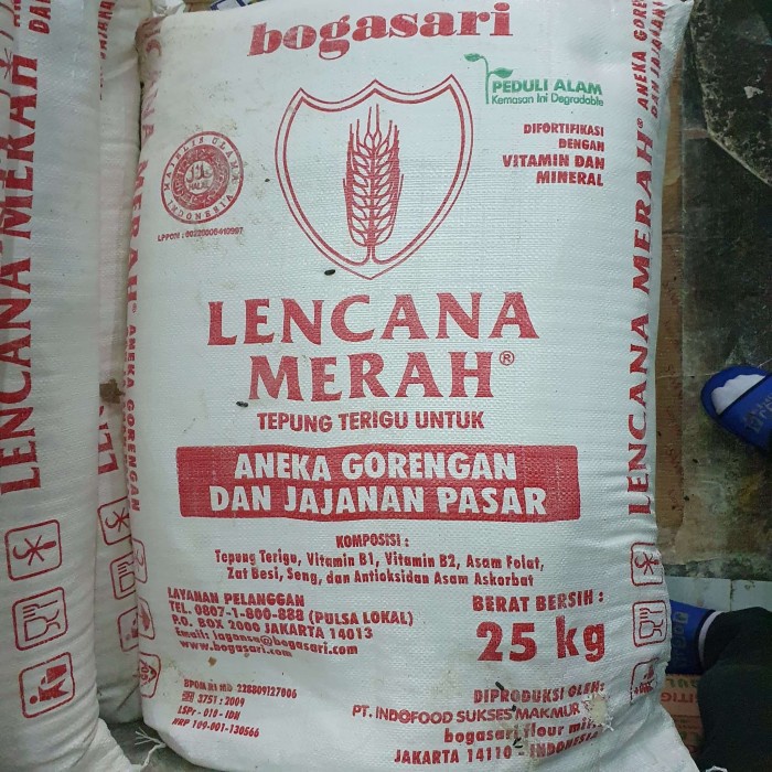 Jual Tepung Terigu Lencana Merah Kg Bogasari Bal Karung