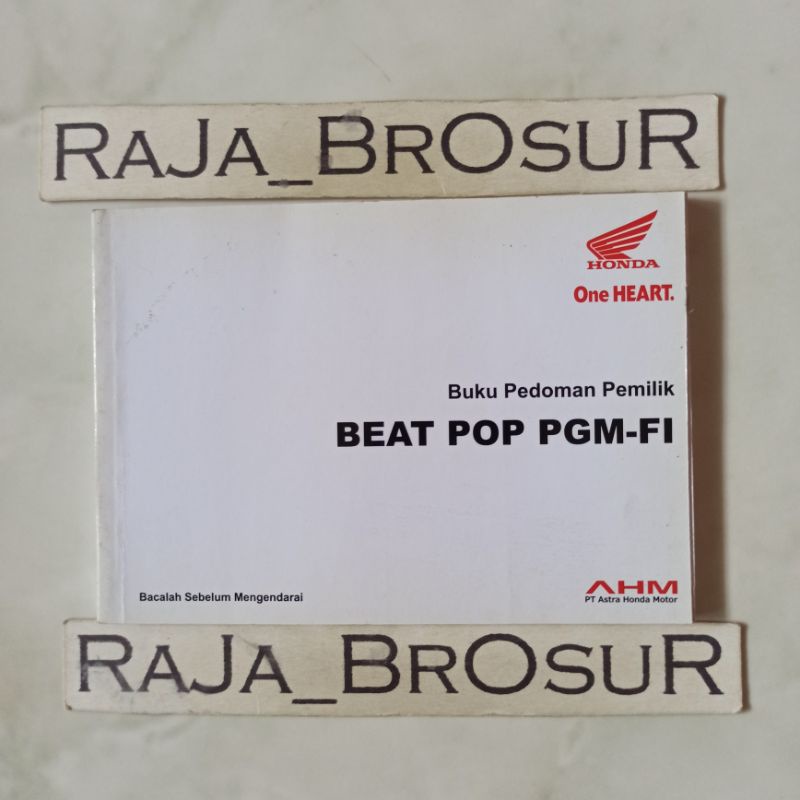 Jual Buku Pedoman Pemilik/Manual book Honda Beat Pop PGM FI Injeksi Shopee Indonesia