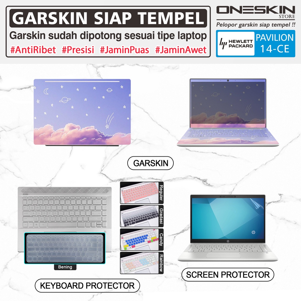 Jual Garskin Sticker Laptop Pelindung Keyboard Screen Protector HP