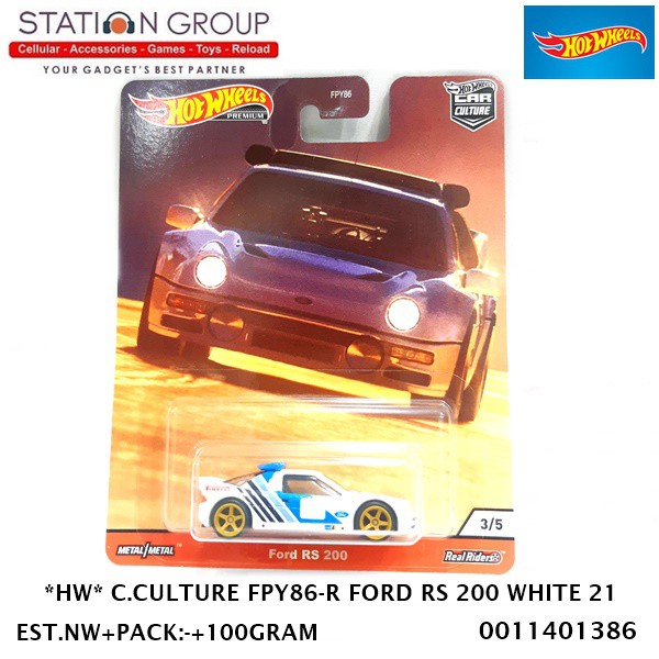 Jual HOT WHEELS HW CAR CULTURE FPY86-R FORD RS 200 WHITE 21 - DIECAST ...
