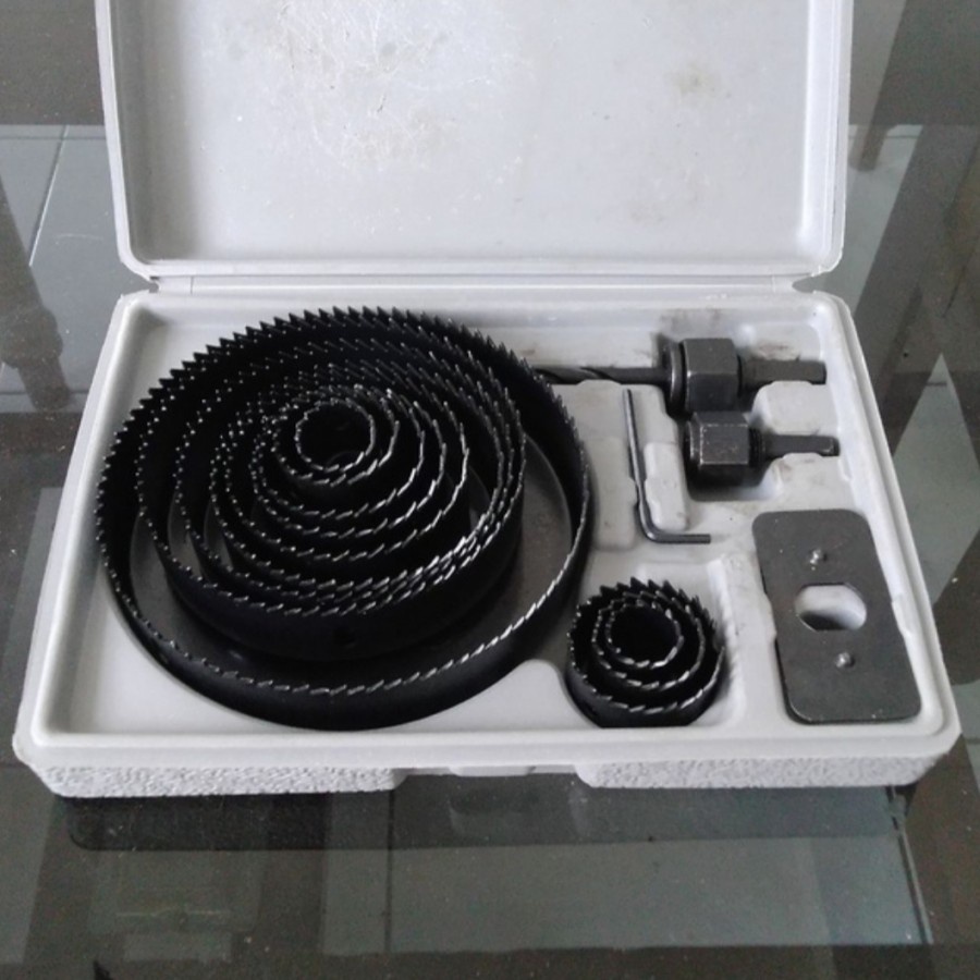 BISON Hole Saw Set Mata Bor Kayu Hidroponik 16pcs