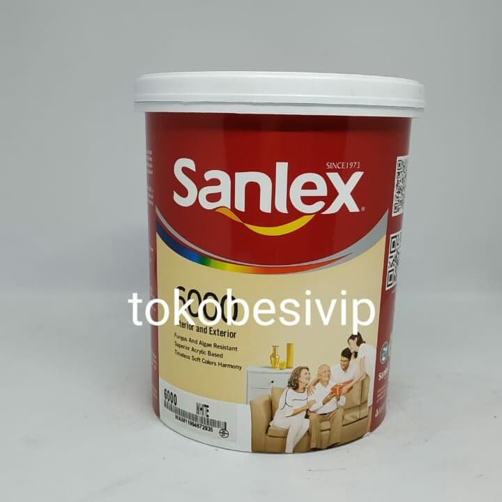 Jual Cat Tembok Sanlex White 6000 1kg Shopee Indonesia 9583