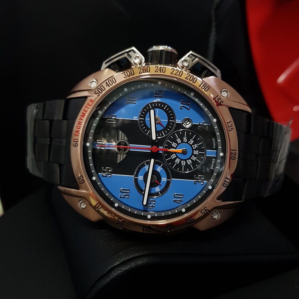 Jual Jam Tangan Pria Mini Cooper Stainless Hitam Rose | Shopee Indonesia