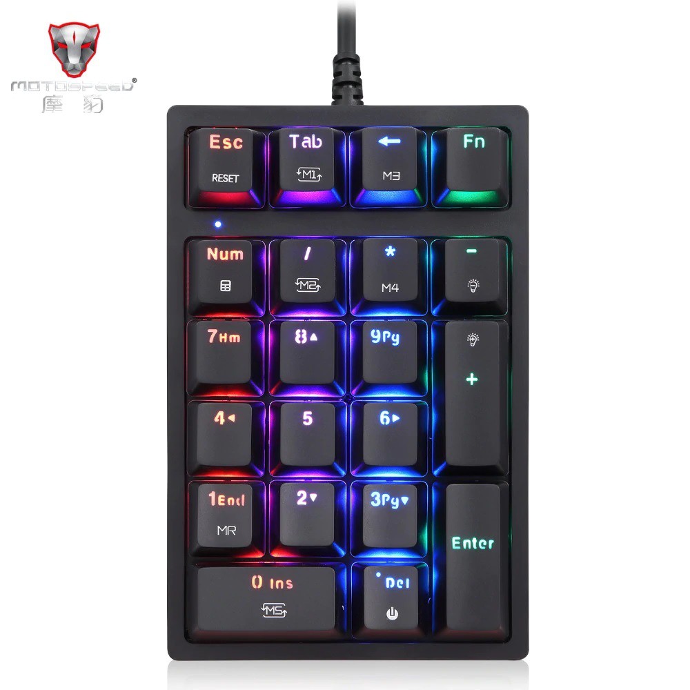 Jual Numpad Keyboard Mechanical RGB Blue Switch Backlight LED Gaming