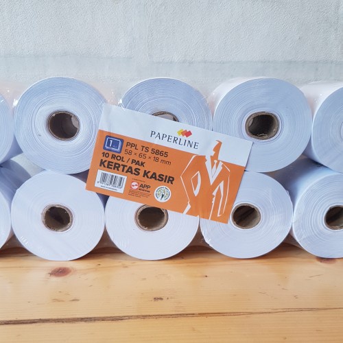 Jual Kertas Telstruk Telstrook Struk Kasir Hvs Rol Paperline 58x65 1ply