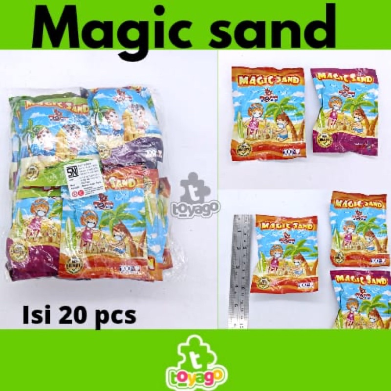 Jual mainan pasir cetak/magic sand isi 20pcs grosir murah (magic sand ...